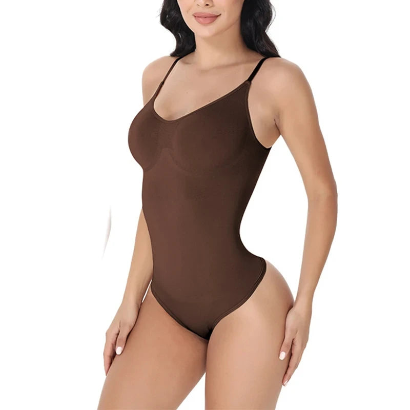 Seamless V-Neck Compression Bodysuit