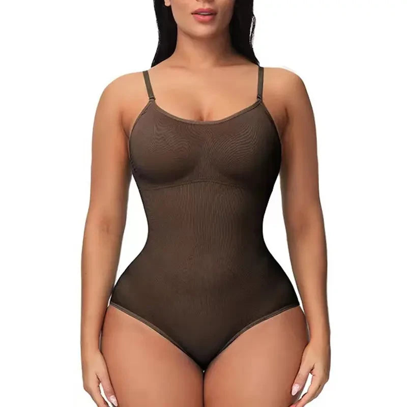 Seamless V-Neck Compression Bodysuit
