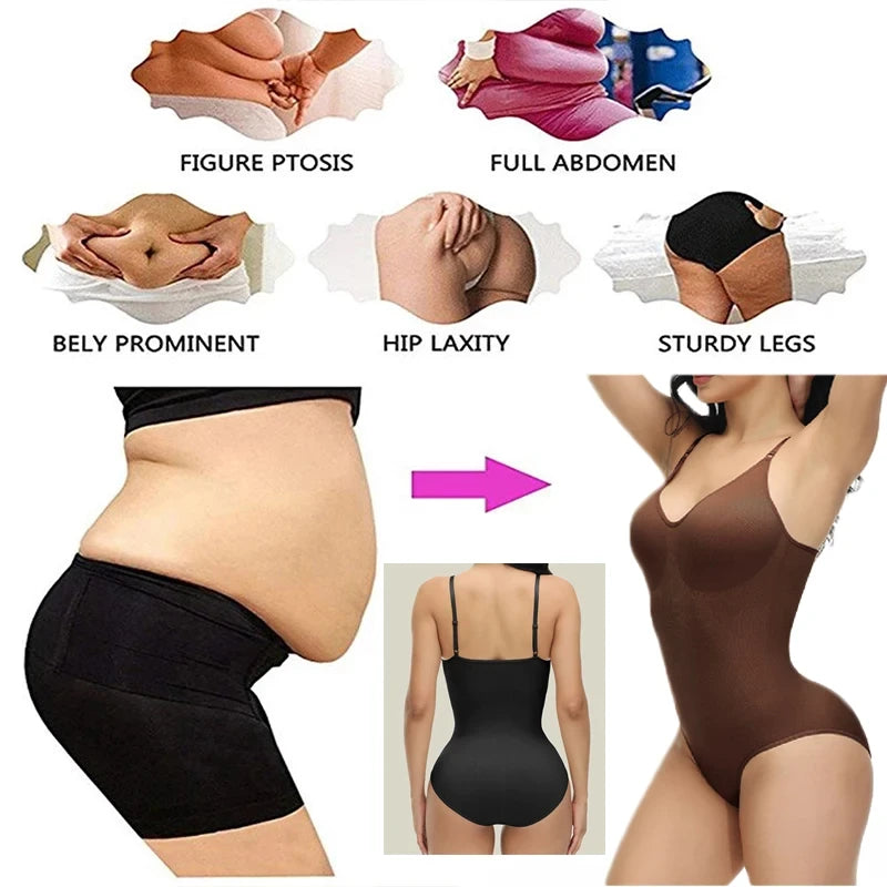 Seamless V-Neck Compression Bodysuit